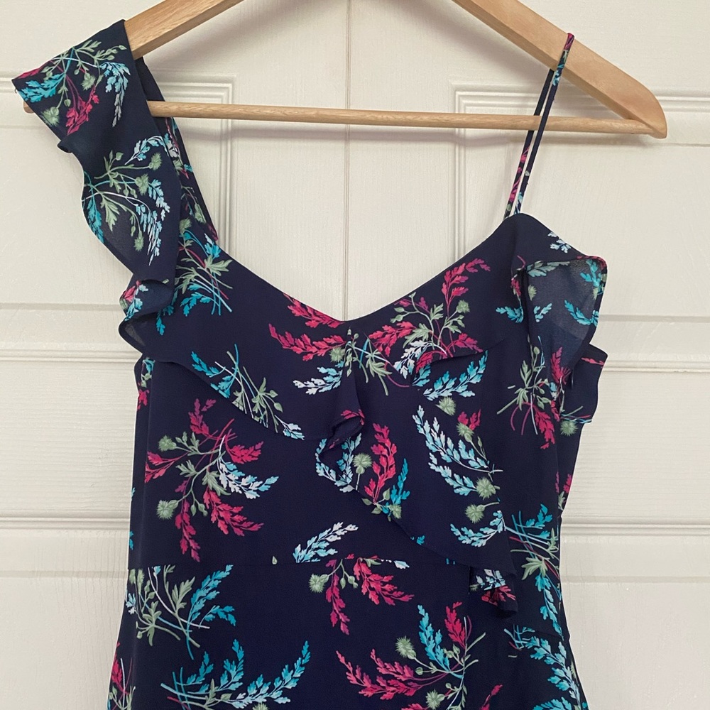 {Likely} Ophelia Floral Asymmetrical Ruffle Dress in Blue - Women's 00 - NWT - Picture 3 of 11